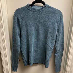 J. Crew Men's Heathered Blue Crewneck Sweater